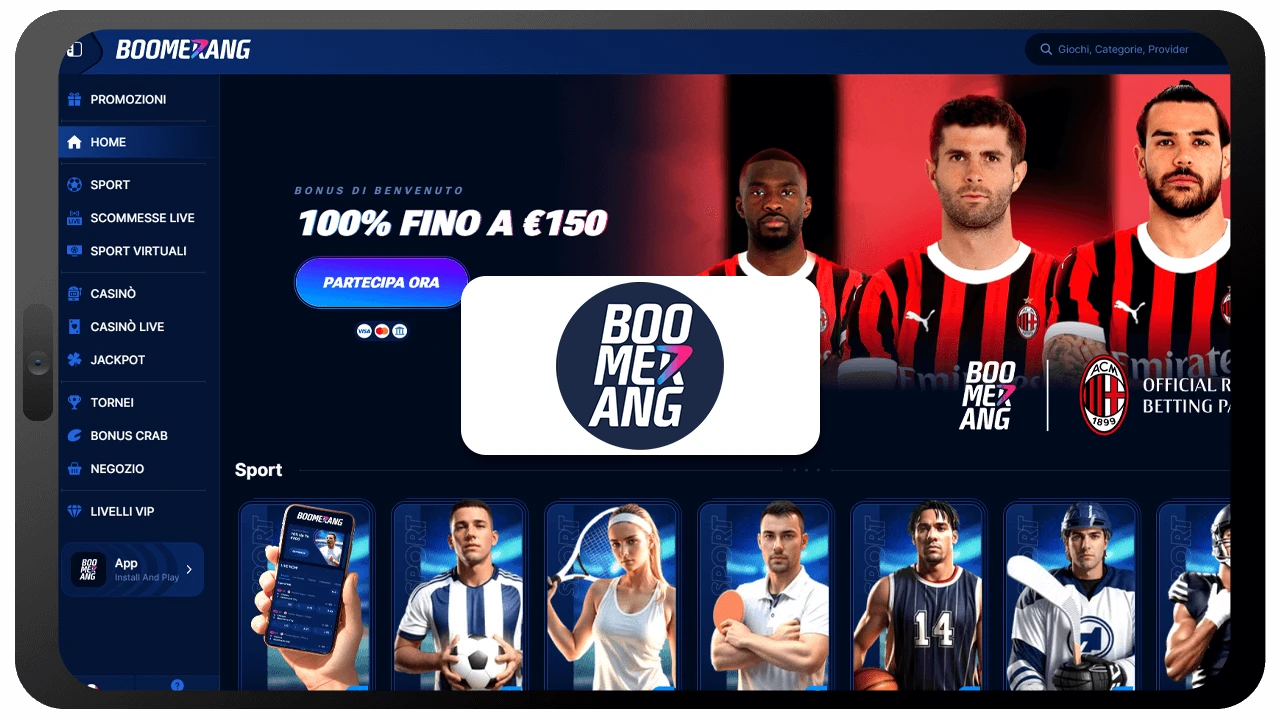 Boomerang Bet casinò non AAMS senza documenti