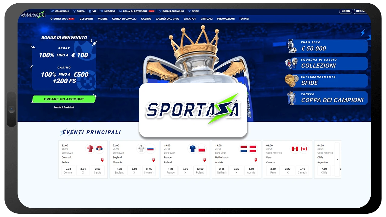 Sportaza casinò non AAMS senza documenti
